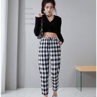 Пакеты для шахматной доски летние тонкие женские штаны Haren Pants Женские стройные.