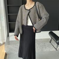 Зебра, кардиган, одежда для верхней части тела, осенняя, в корейском стиле, квадратный вырез