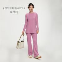 Бархатный длинный лонгслив, демисезонный шерстяной мегафон