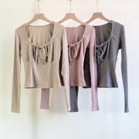 Осень новый стиль, ваш передний грудь перекачивает рецепт длинные рукава, ясная сладкая фея чистое желание