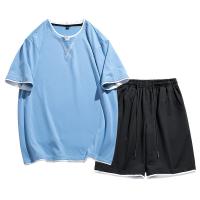 Летний спортивный костюм, футболка с коротким рукавом, шорты