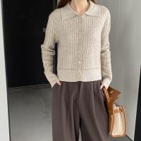 Трикотажная футболка polo, кардиган, бюстгальтер-топ, длинный рукав, коллекция 2023