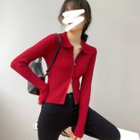 Свитер, куртка, модный кардиган с молнией, коллекция 2023, французский стиль