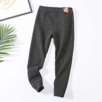 2023 Зимние новые детские красочные шелковые шелковые шелковые+шерстяные теплые брюки с двойной шлифовальной детской одеждой теплые брюки