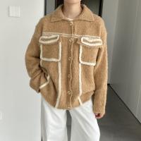 Демисезонное ретро дизайнерское шерстяное пальто, одежда для верхней части тела, бюстгальтер-топ, в стиле Шанель, тренд сезона, свободный крой