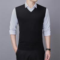 Шерстяной жилет, вязаный цветной свитер