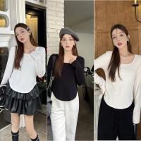 Цветной модный лонгслив, большой размер, в корейском стиле, по фигуре