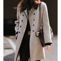 Демисезонное двусторонное шерстяное пальто для отдыха, топ