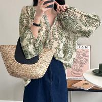 Ретро зеленый фонарь, солнцезащитный крем, летняя рубашка, по фигуре, цветочный принт