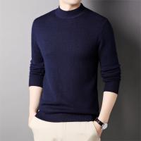 Демисезонный цветной бархатный трикотажный свитер, высокий воротник