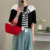 芷苁夕 Медная летняя футболка, одежда для верхней части тела для отдыха, коллекция 2022, в корейском стиле