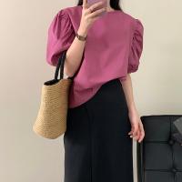 Хлопковая рубашка, одежда для верхней части тела, рукава фонарики