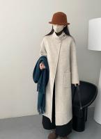 Расширенный дизайнерский двусторонний демисезонный кашемир, длинная шерстяная куртка, в корейском стиле, тренд сезона