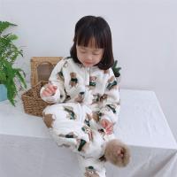 Демисезонная детская фланелевая пижама, коралловый бархатный спальный мешок, коллекция 2021