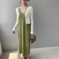 Трикотажный осенний кардиган, одежда для верхней части тела, подходит для подростков