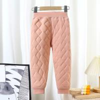 Зимние новые детские хлопковые брюки и хлопчатобумажные брюки с толстыми шелковыми мужчинами и девочками артефакты теплые брюки