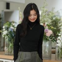 Демисезонный лонгслив, одежда для верхней части тела, футболка, трикотажный свитер, круглый воротник, длинный рукав, высокий воротник