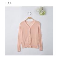 Летний однотонный детский трикотажный свитер, тонкий кардиган, в корейском стиле