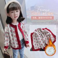 Детский осенний свитер, вязаный бархатный кардиган, в корейском стиле, в западном стиле