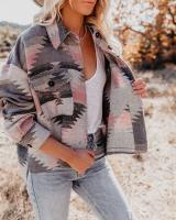 Зимняя модная ретро шерстяная куртка, европейский стиль, коллекция 2023, Amazon, длинный рукав, оверсайз