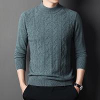 Шерстяной трикотажный зимний свитер, увеличенная толщина, высокий воротник