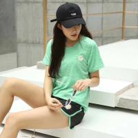 Летний быстросохнущий спортивный костюм, шорты для йоги, футболка, в корейском стиле, популярно в интернете, короткий рукав