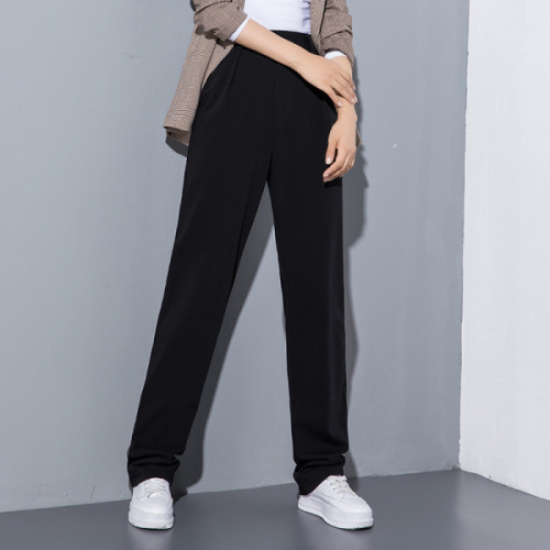 Весенний приталенный черный пиджак классического кроя, высокая талия